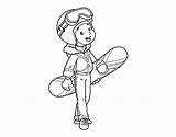 Snowboard Girl Coloring Coloringcrew Snowmobile Jump Dibujo sketch template