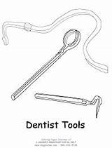 Dentist Coloring Tools Pages Hose Giggletimetoys sketch template