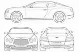 Bentley Coloring Pages Continental Gt sketch template