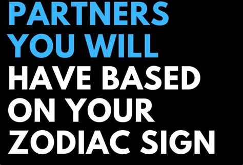 how many partners you will have based on your zodiac sign