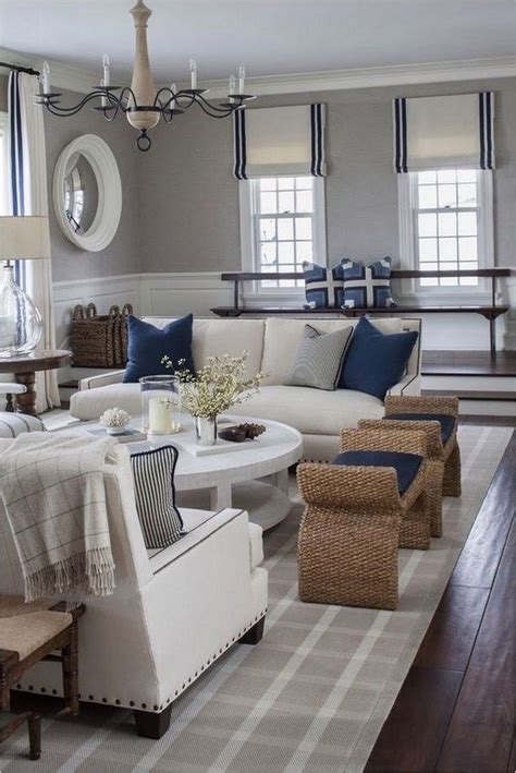 beautiful navy blue white living room ideas livingroom