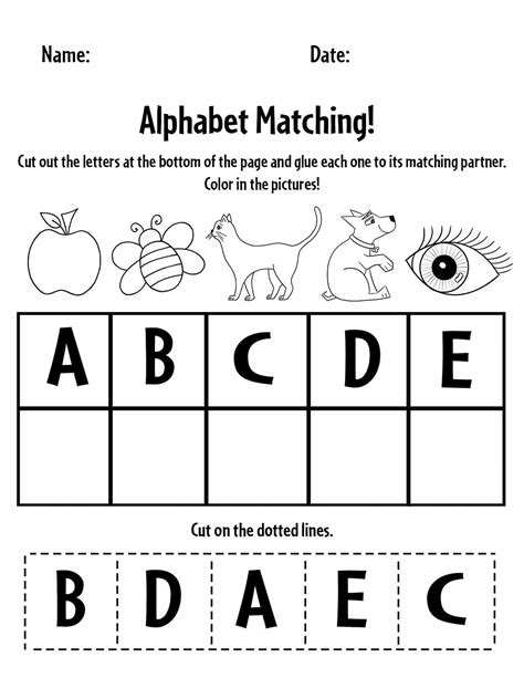 alphabet matching   activity pack  preschool  hollydog blog