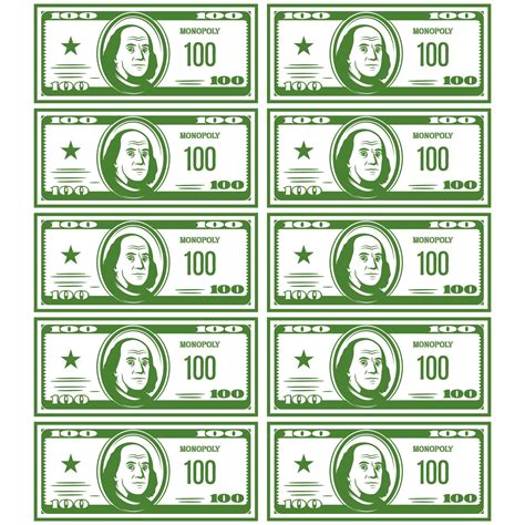 printable monopoly money templates