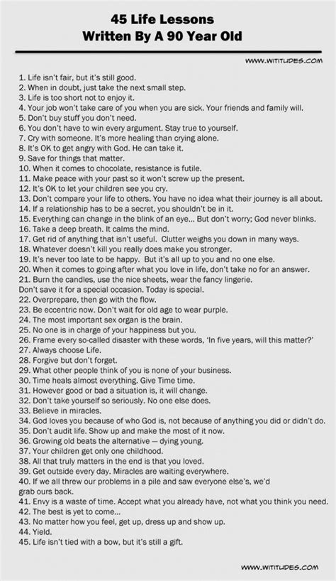 45 life lessons by 90 year old list life lessons old quotes mom quotes