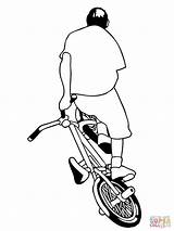 Bmx Colorear Fahrrad Ausmalbild Calle Velo Biker Coloriages Vélo Coloringhome Empinando Gratuits sketch template