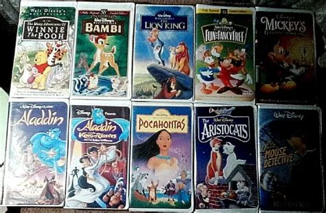 Lot Of 10 Walt Disney Animated Vhs Tapes The Lion King Fun And Fancy