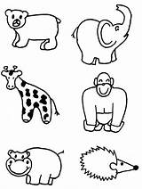 Animals Drawing Animal Wild Shapes Cut Drawings Coloring Pages Zoo Easy Draw Cute Jungle Cartoon A3 Az Explore Paintingvalley Choose sketch template