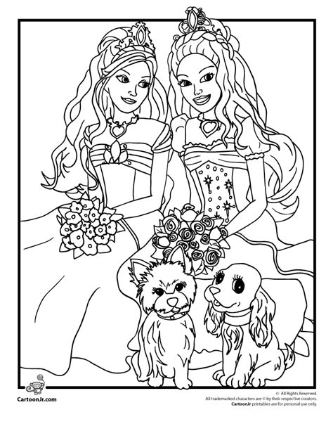 barbie  dog colouring pages page  coloring home