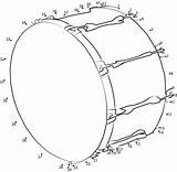 Drums Snare Dotted Instrument sketch template