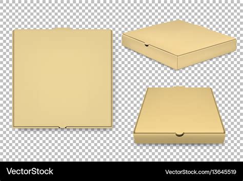 blank pizza box design template set royalty  vector