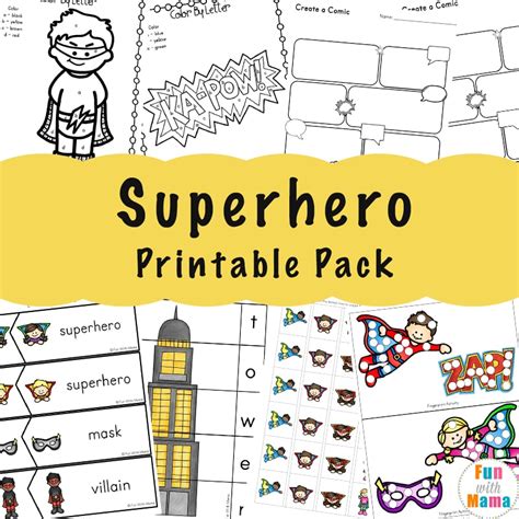 superhero games coloring pages printables fun  mama
