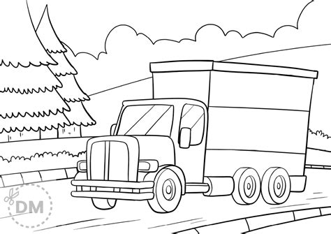 truck coloring page  kids diy magazinecom