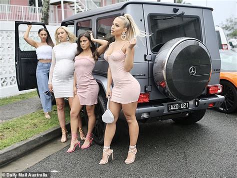 Tammy Hembrow Goes Braless In Skintight Nude Dress As She And Her Sisters
