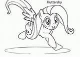 Fluttershy Coloring Pages Printable Pony Little Filly Fun Comments Library Clipart Popular Coloringhome sketch template