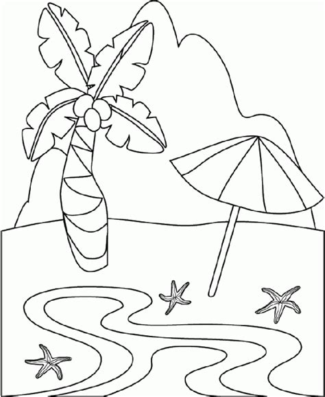 beach scene coloring pages coloring home