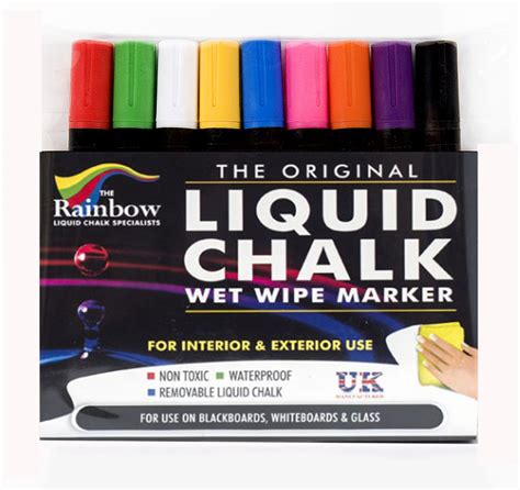 liquid chalk wet wipe mm bullet assorted rainbow chalk markers