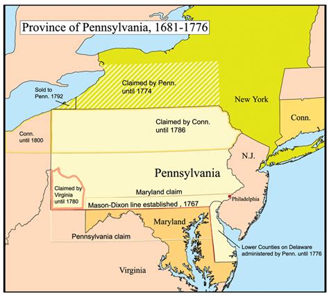 pennsylvania colony facts  timeline  history junkie