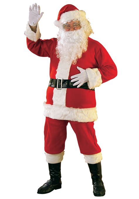 flannel santa suit men s christmas santa claus costumes