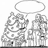 Christmas Coloring Pages Festival Family Party Festivals Drawing Drawings Kids Draw Tree Santa Merry Scenes Getdrawings House Happy sketch template