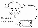 23 Psalm Coloring Pages Psalms Bible Shepherd Year 23rd Crafts Template Kids Color Activities Jesus Sheep Lamb Preschool Sunday Worksheet sketch template