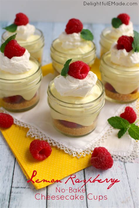 Lemon Raspberry No Bake Cheesecake Cups Delightful E Made