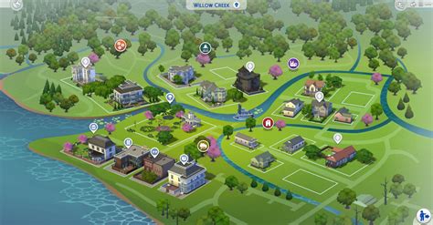 sims  world willow creek list  lots  houses