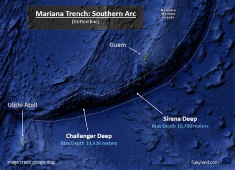 deepest place  earth    depth  mariana trench