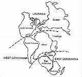 Pangea Supercontinent Indicating Laurasia Continental Tethys Gondwana sketch template