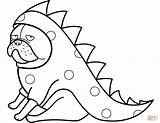 Coloring Funny Pages Pug Dragon Costume Kids Printable Dog Sheets Dogs Paper Cool Templates Adults Stupid Drawing Adult Colorings Choose sketch template