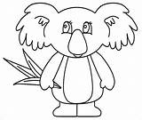 Koala Coloring Bear Template Templates Colouring Drawing Pages Crafts Printable Outline Animal Color Premium Getdrawings Getcolorings sketch template