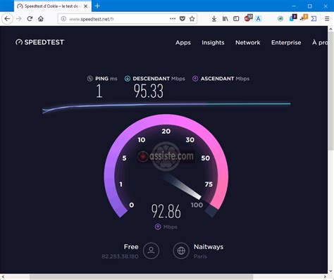 mesure des vitesses de votre connexion internet