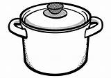 Pot Coloring Cooking Colouring Pages Template Printable Clipart Designs Sketch Edupics sketch template