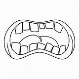 Mouth Monster Teeth Outline Zombie Drawing Icon Line Thin Open Getdrawings Crooked Editor Clipartmag Chainsaw Paintingvalley Collection sketch template