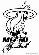 Coloring Nba Pages Miami Heat Basketball Print Mickey Mouse Wwe Clipart Printable La Vs Players Everfreecoloring Library Cliparts Book Clippers sketch template