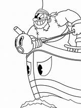 Cuphead Coloring Pages Printable Boat Print Color Pirate Captain Sheets Brineybeard Scribblefun Bendy Characters Book Drawing Bon Printables Von Prints sketch template