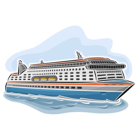 vector illustration  logo  cruise ferry stock vector