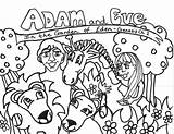 Adam Eve Coloring Pages Eden Garden Kids Printable Drawing Color Erosion Truth Bible Preschool Cartoon Creation Toddlers Getdrawings Created Getcolorings sketch template