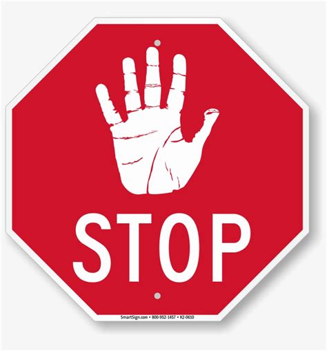 stop sign transparent image hand stop sign png  png  pngkit