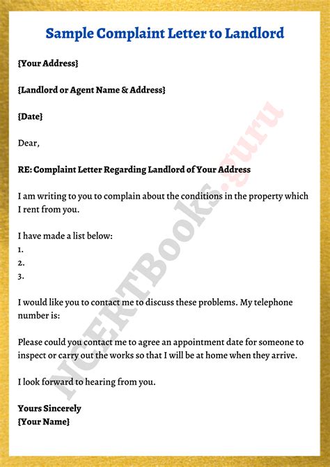 complaint letter format topics examples complaint letter writing tips