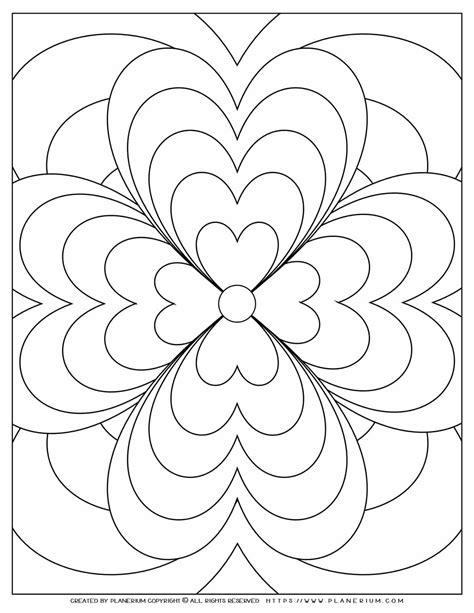 flower shapes coloring pages
