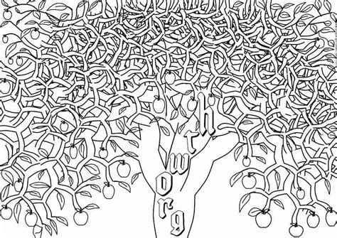tree coloring pages  adults  getcoloringscom  printable
