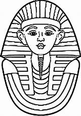 Coloring Drawing Printable Egyptian Pharaoh King Egypt Sarcophagus Ancient Pages Cleopatra Tut Tomb Colouring Drawings Kid Kids Mummy Color Sheets sketch template