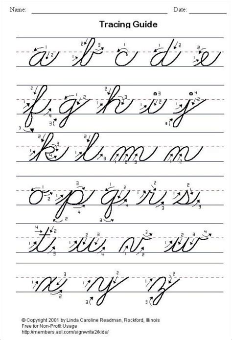 cursive alphabet cursive writing handwriting alphabet