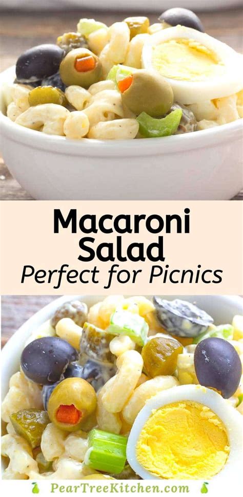 Creamy Picnic Style Macaroni Salad Recipe Pear Tree Kitchen
