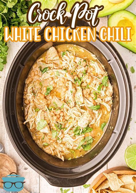 Crock Pot White Chicken Chili The Country Cook