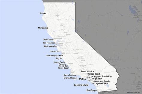 map  california coastal region secretmuseum