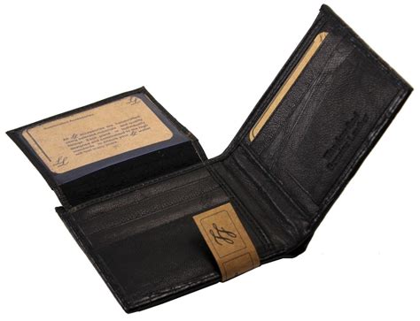 mens western genuine leather wallet bifold ostrich print card slots