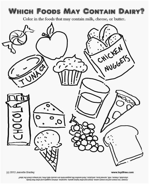 food coloring pages  preschoolers  printable coloring pages
