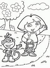 Dora Coloring Pages Explorer Printable Kids sketch template