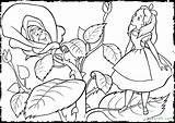 Coloring Burton Tim Pages Wonderland Alice Getcolorings sketch template